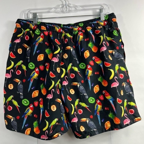 Asos Parrots and Fruit Theme Swim Trunks Size XL - Picture 3 of 14